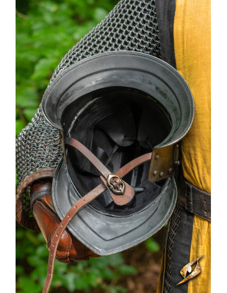 Casque Borgoñota avec visière en...