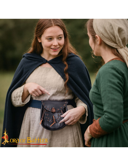 Sac banane médiéval en cuir avec...