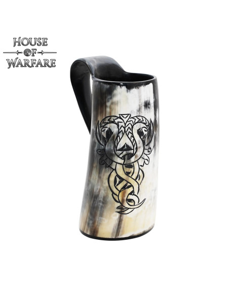 Pichet médiéval serpent en corne
