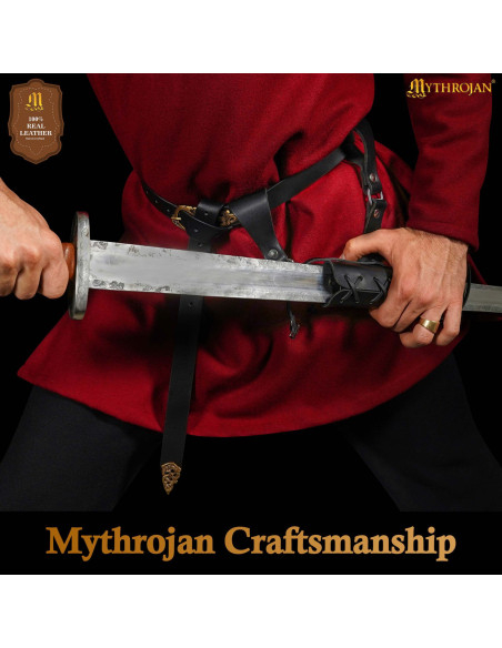 Petit porte-couteau en cuir noir...