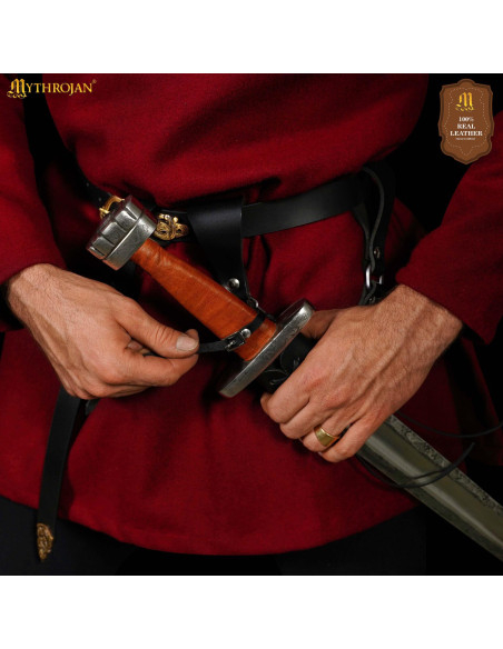 Petit porte-couteau en cuir noir...