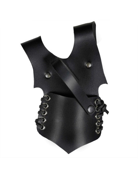 Tahalí médiéval en cuir noir modèle...