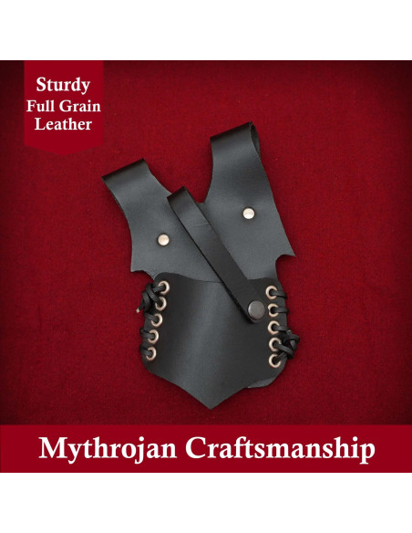 Tahalí médiéval en cuir noir modèle...