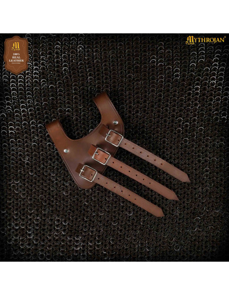 Tahalí renaissance en cuir marron,...