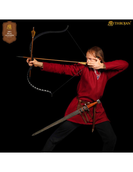 Tahalí renaissance en cuir marron,...