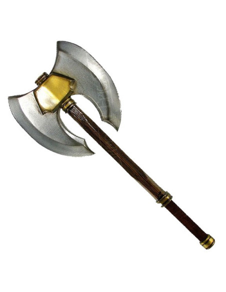 Hache en latex à double lame, 85 cm.