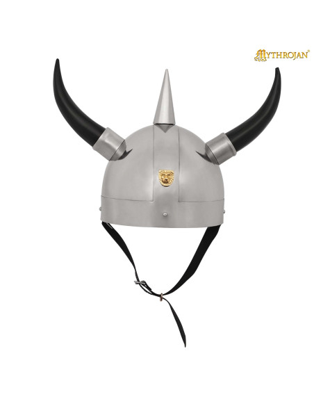 Casque viking avec cornes et plaque...