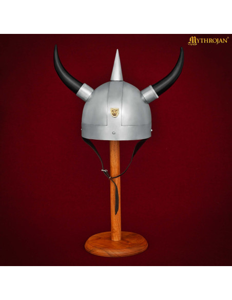 Casque viking avec cornes et plaque...