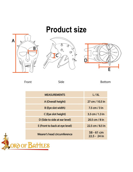 Casque romain de Gladiateur Maximus...