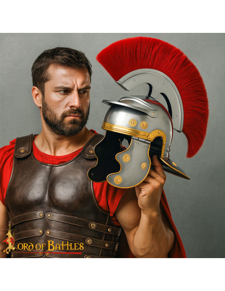 Casque de Centurion Romain avec crête...