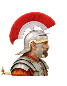 Casque de Centurion Romain avec crête rouge 2