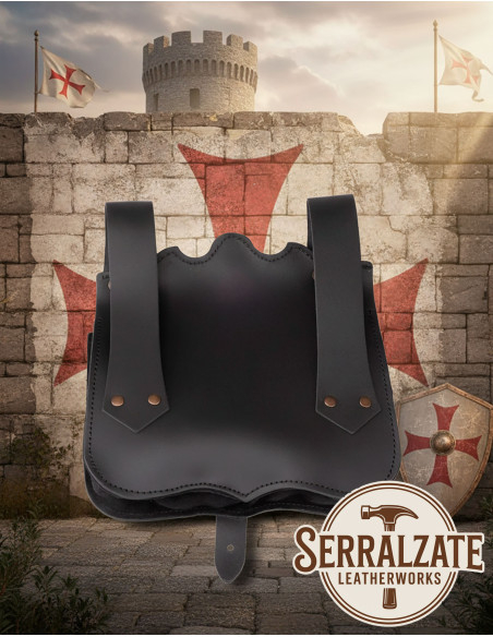 Sac médiéval en cuir modèle Cruzé,...