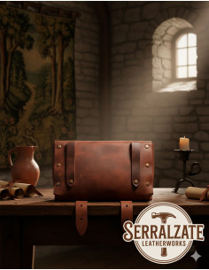 Sac médiéval arbre de la vie avec double fermeture - marron 2