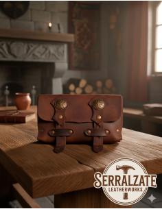 Sac médiéval arbre de la vie avec double fermeture - marron