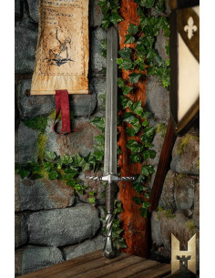 Épée Impériale courte finition acier pour LARP (102 cm.)