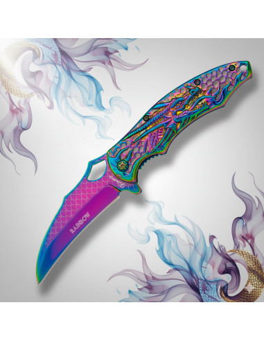 Couteau Albainox modèle Rainbow Dragon (21,4 cm.)