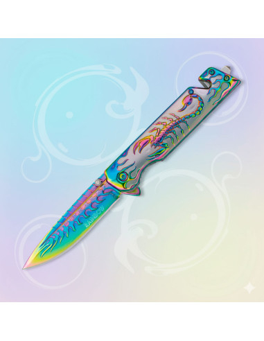 Couteau de secours Albainox modèle Rainbow Scorpion