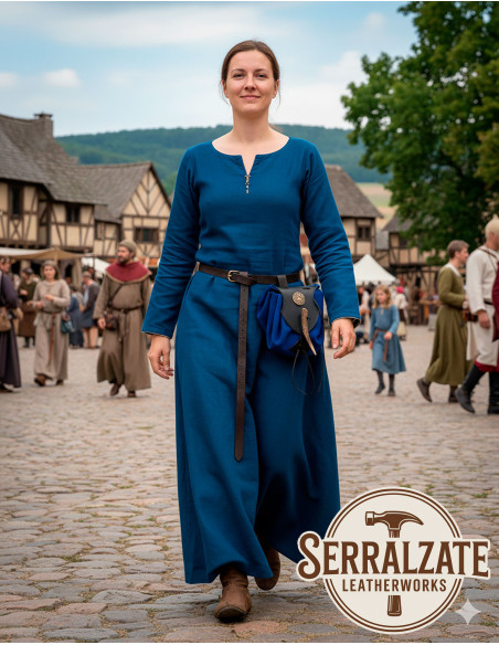 Sac à main médiéval en cuir modèle...