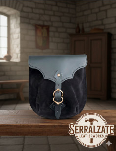 Sac médiéval pour ceinture modèle Cándido, de couleur noire