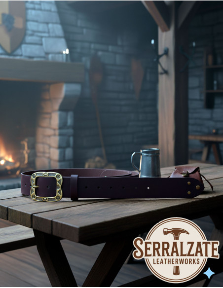 Ceinture médiévale en cuir modèle...