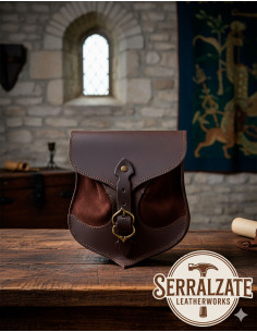 Sac médiéval en cuir pour ceinture modèle Enrique,...