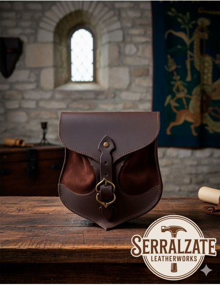 Sac médiéval en cuir pour ceinture...