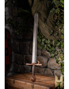 Épée médiévale pour LARP modèle Milanese, finition bronze...