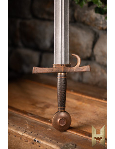 Épée médiévale pour LARP modèle Milanese, finition bronze... 2