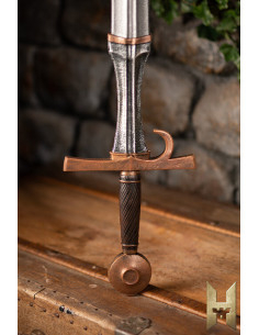Épée médiévale pour LARP modèle Milanese, finition bronze... 2