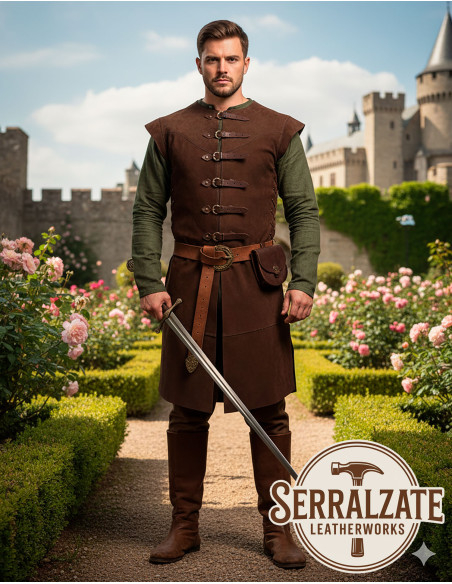 Tunique médiévale Baldomero - Marron