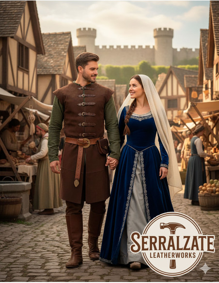 Tunique médiévale Baldomero - Marron