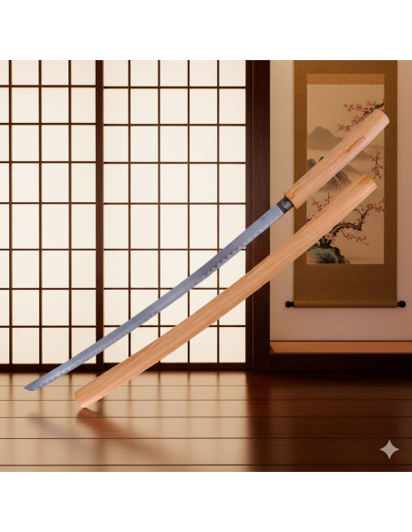 Shirasaya décorative, lame en acier...