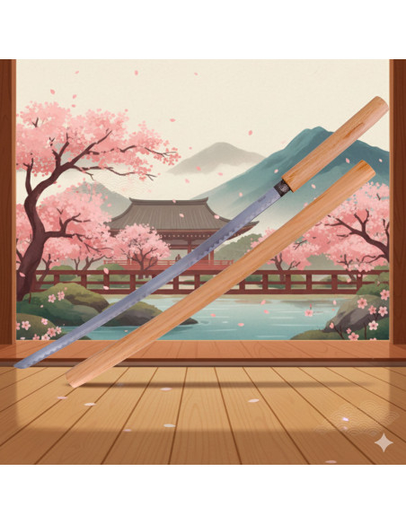 Shirasaya décorative, lame en acier...