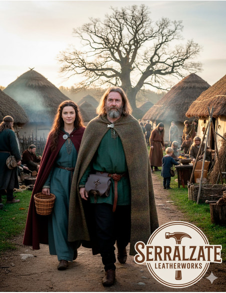 Sac Celta avec anneau et croix en...