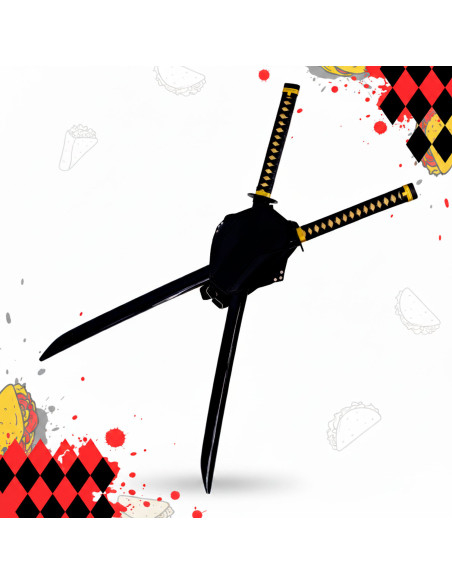 Set de 2 katanas avec tahalí pour dos...