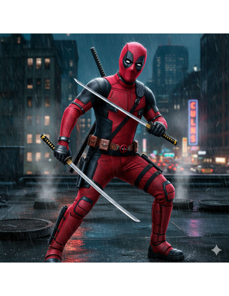 Set de 2 katanas avec tahalí pour dos...