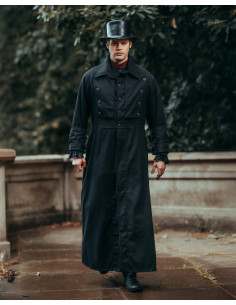 Manteau médiéval modèle Kondor, couleur noire 2