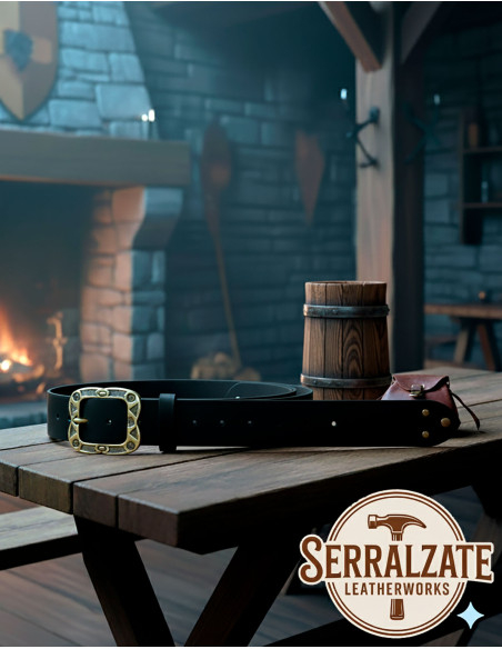 Ceinture médiévale en cuir modèle...