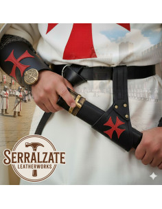 Tahalí médiéval en cuir pour épées modèle Croisé, couleur... 2