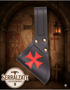 Tahalí médiéval en cuir pour épées modèle Croisé, couleur...