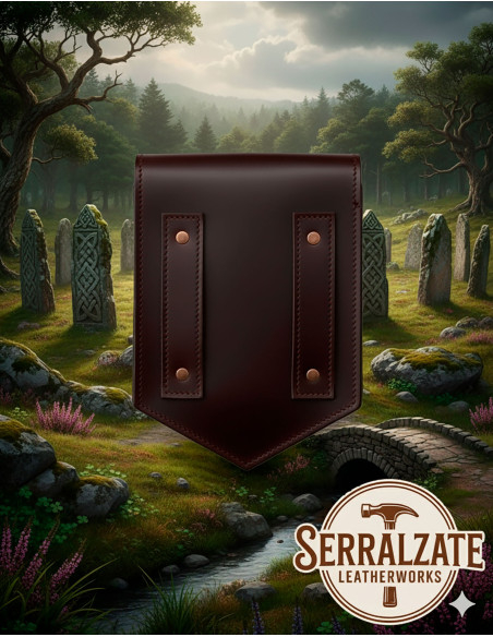 Sac celtique en cuir modèle Brigida,...