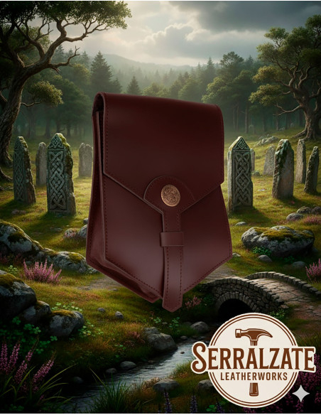 Sac celtique en cuir modèle Brigida,...