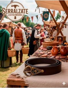 Ceinture Celtique nœud Perenne en marron foncé