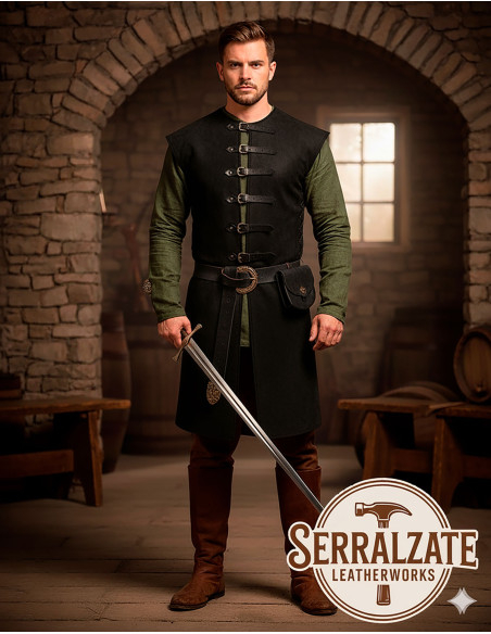 Tunique médiévale Baldomero - Noir