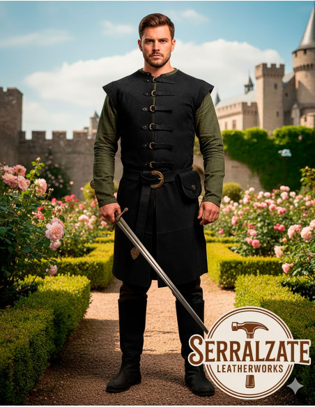 Tunique médiévale Baldomero - Noir