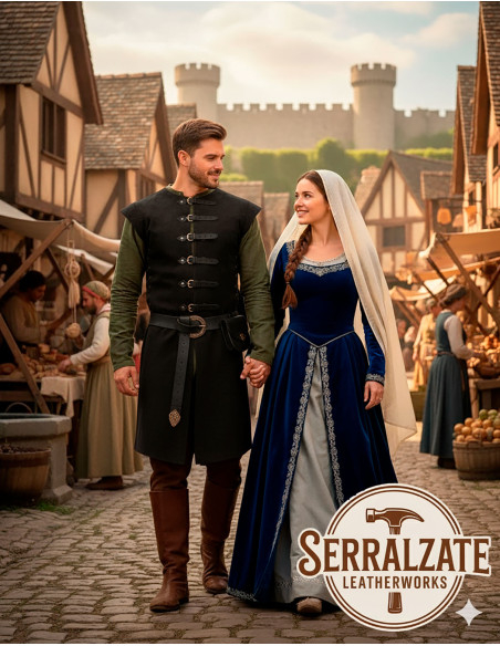 Tunique médiévale Baldomero - Noir