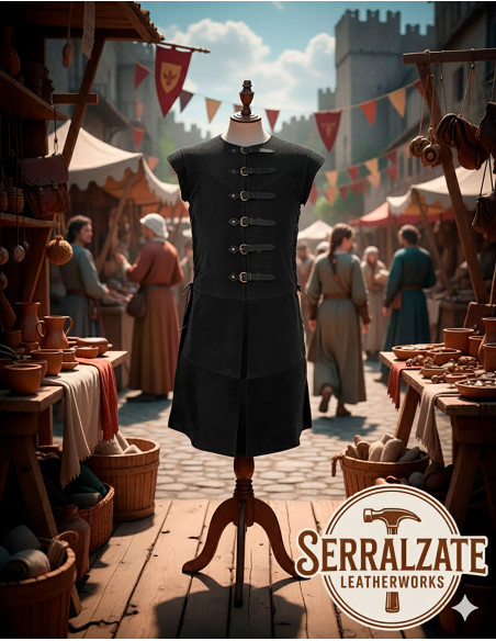 Tunique médiévale Baldomero - Noir