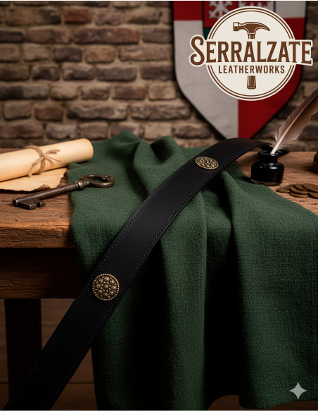 Ceinture médiévale Godfrey en cuir -...