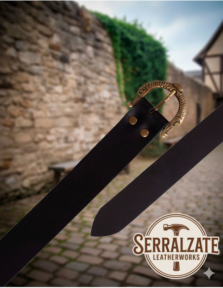 Ceinture médiévale Carolus serpent- Noir