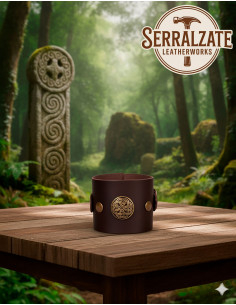 Bracelet à nœuds celtiques ajustable, 1 unité. Marron foncé